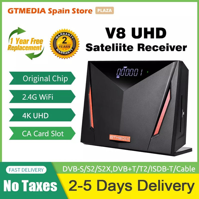 Gtmedia-receptor de televisión por satélite con resolución 4k hd