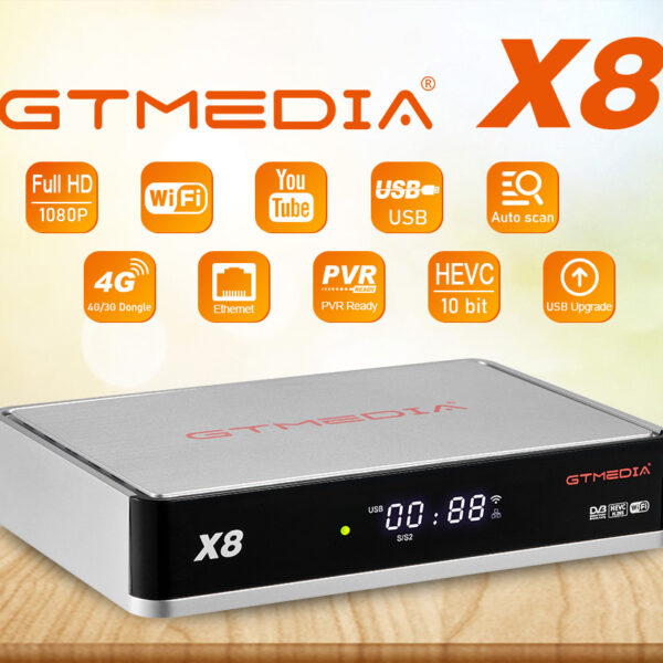 GTMEDIA X8 DVB-S/S2/S2X TV Set-top Box 1080P Ricevitore satellitare